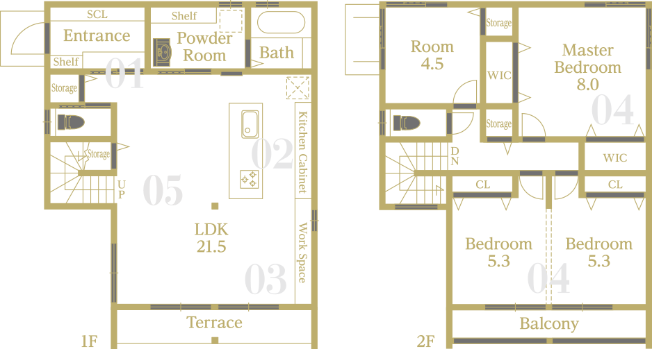 ソリッドハウスの参考間取り図